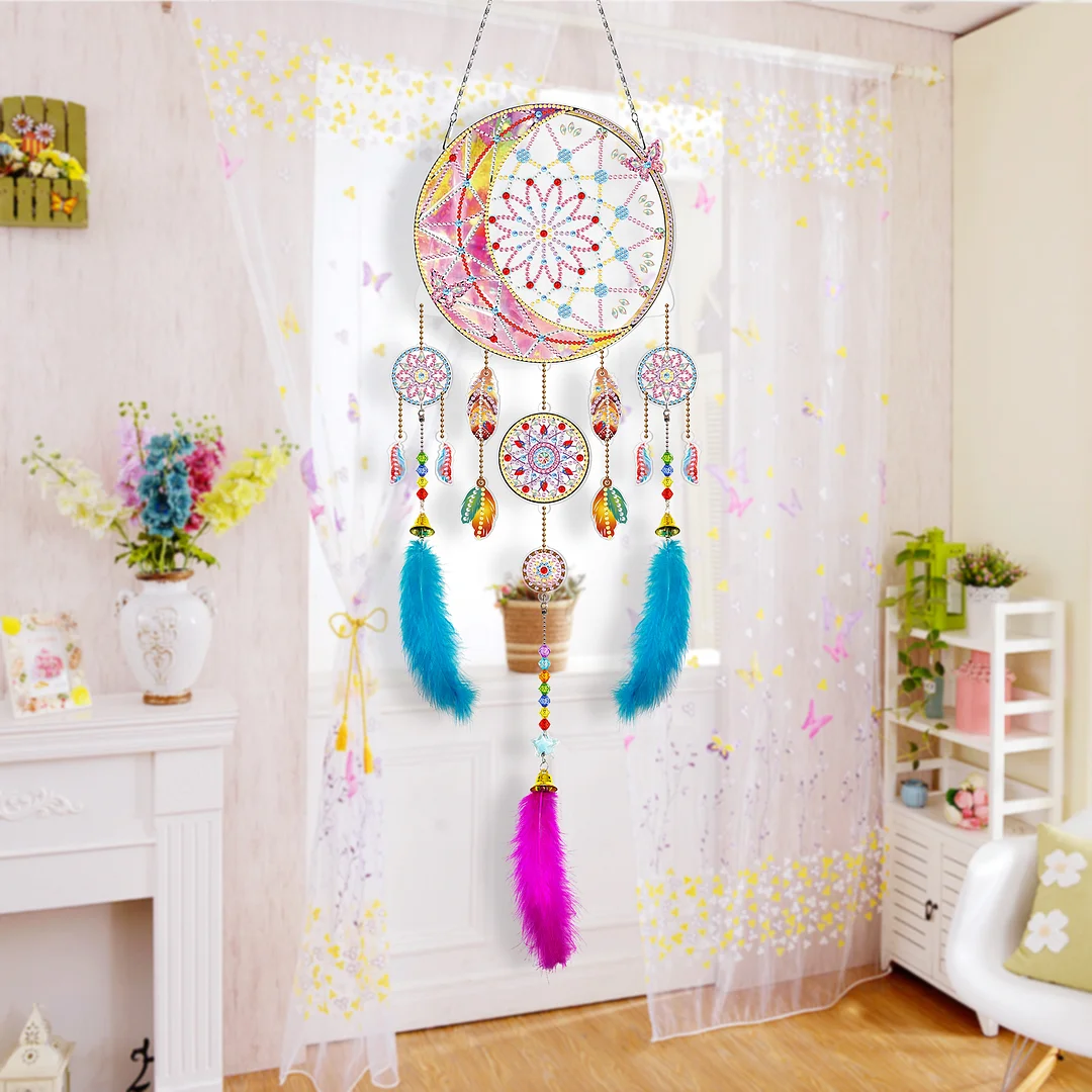 DIY Diamond Painting Dream Catcher Wind Chime