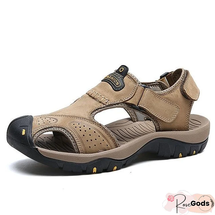 Men Soft Leather Sandals Big Size Roman Comfortable Sandal Shoes