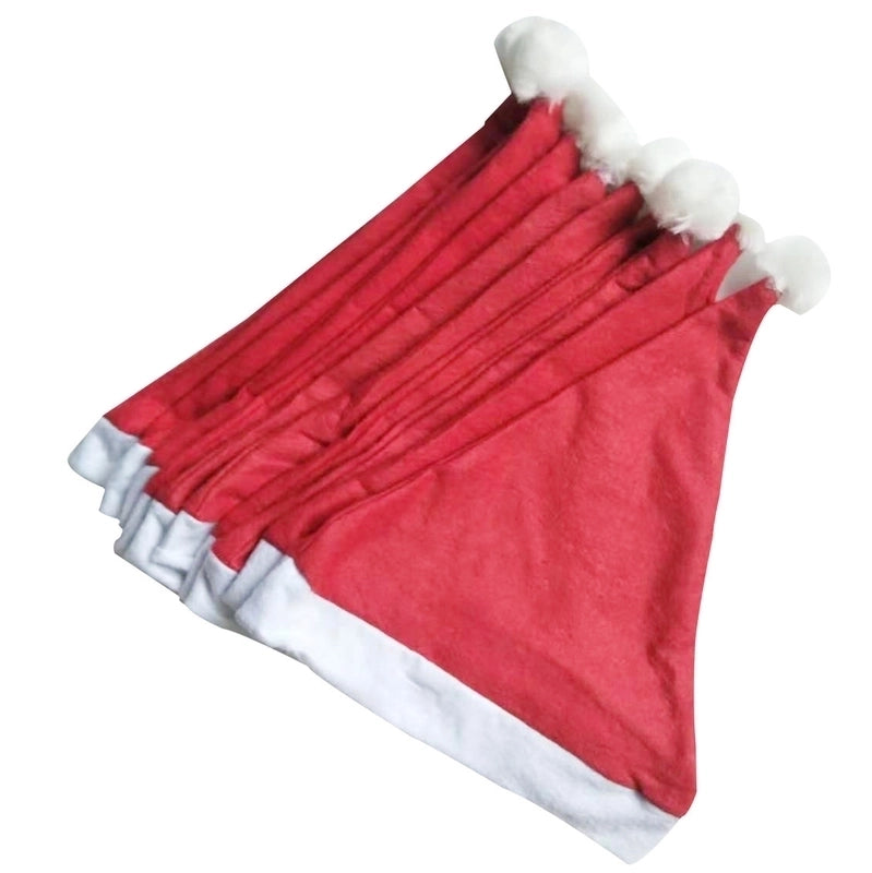 Christmas Fashion Color Block Cloth Party Christmas Hat4