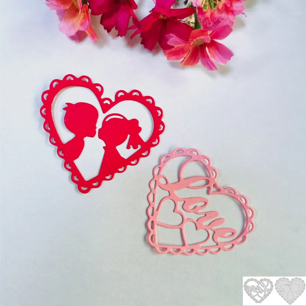 Valentine Wedding Hearts Love Metal Cutting Die for DIY Scrapbooking Album Cards Paper Crafts Diecuts Embossing Template