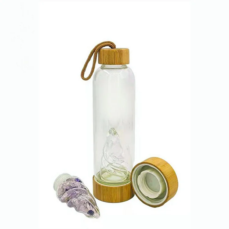 500ML Hot Portable Crystal Point Glass Bottle