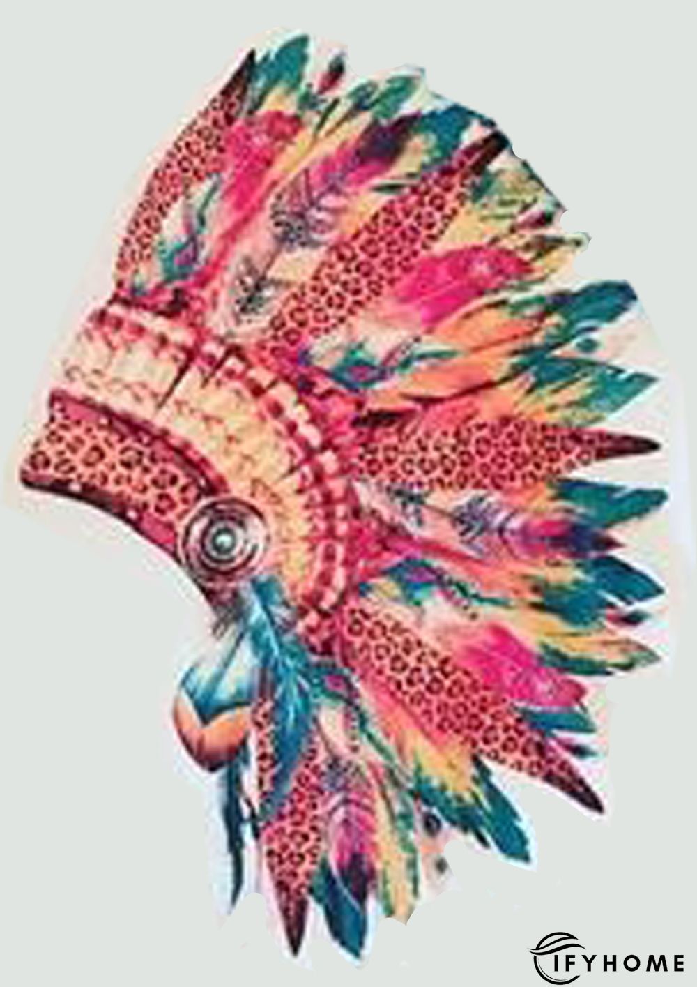 Casual Loose Print Big Round Neck Short Sleeve T-Shirt | IFYHOME