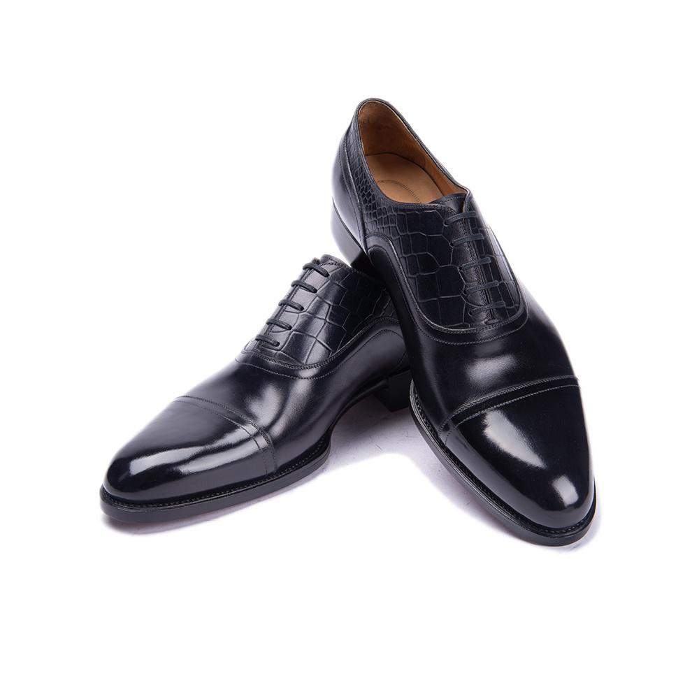 VCSHOES Black Leather Pointed Toe Casual Shoes Plus Size 48 Male Party Wedding Dress Social Brogue Loafers Oxfords