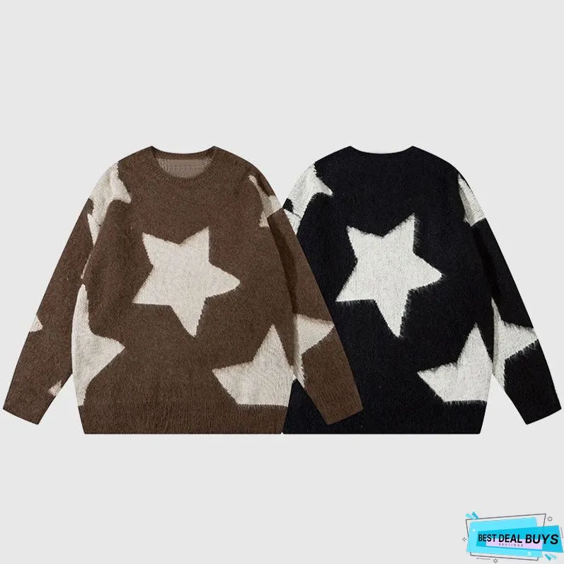 Hollow Out Star Design Pullover