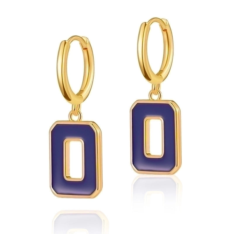 1 Pair Retro Sweet Triangle Devil’s Eye Heart Shape Enamel Plating Inlay Copper Zircon 18k Gold Plated Ear Studs