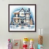 Christmas Cottage-11CT Counted Cross Stitch 50*50cm/19.69*19.69in