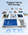 2.5 inch Hard Drive Enclosure SATA to USB C 3.1 6Gbps External Hard Drive Case