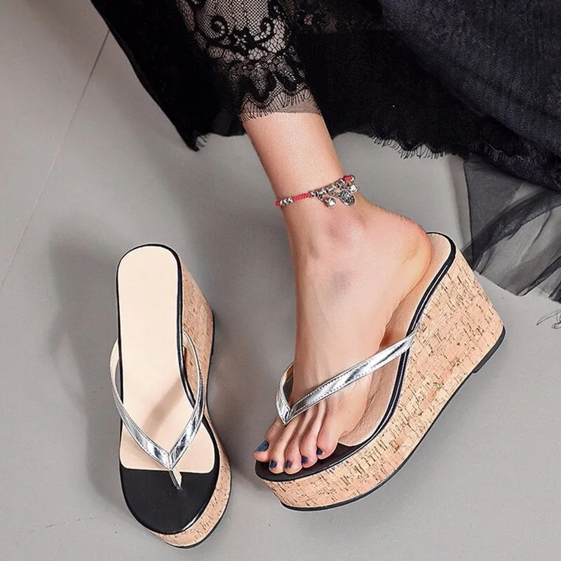 Women Sandals Fashiom Platform Shoes With High Heels Sandals Slip On  Wedges Shoes Summer Sandals Shoes Women Flip Flops