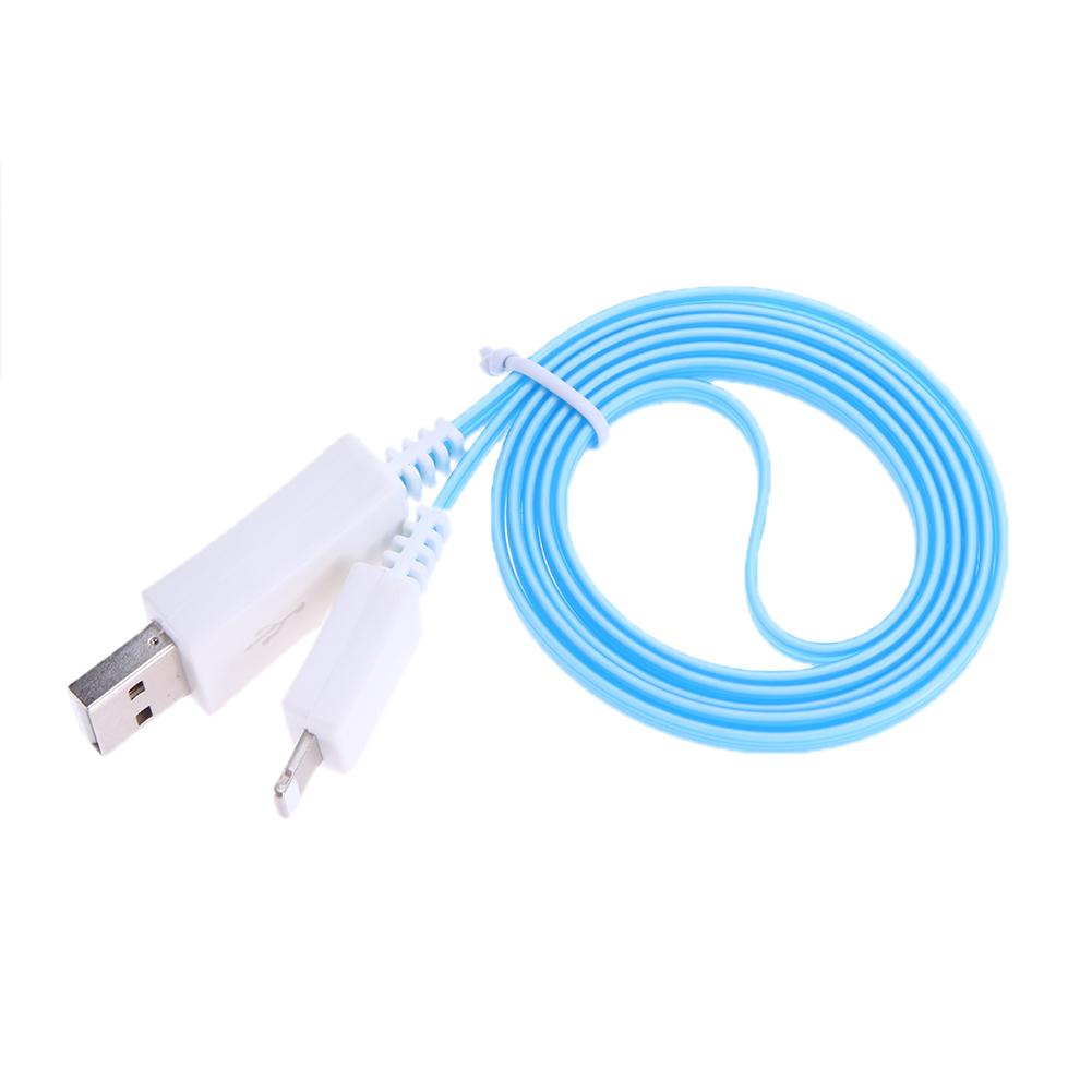 

1m Luminous LED Data Charging Cable for iPhone USB Charging Cable, 白色, 501 Original