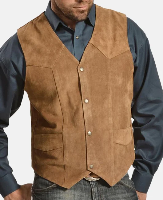 Business V Neck Sleeveless Single Breasted Pocket Vest 