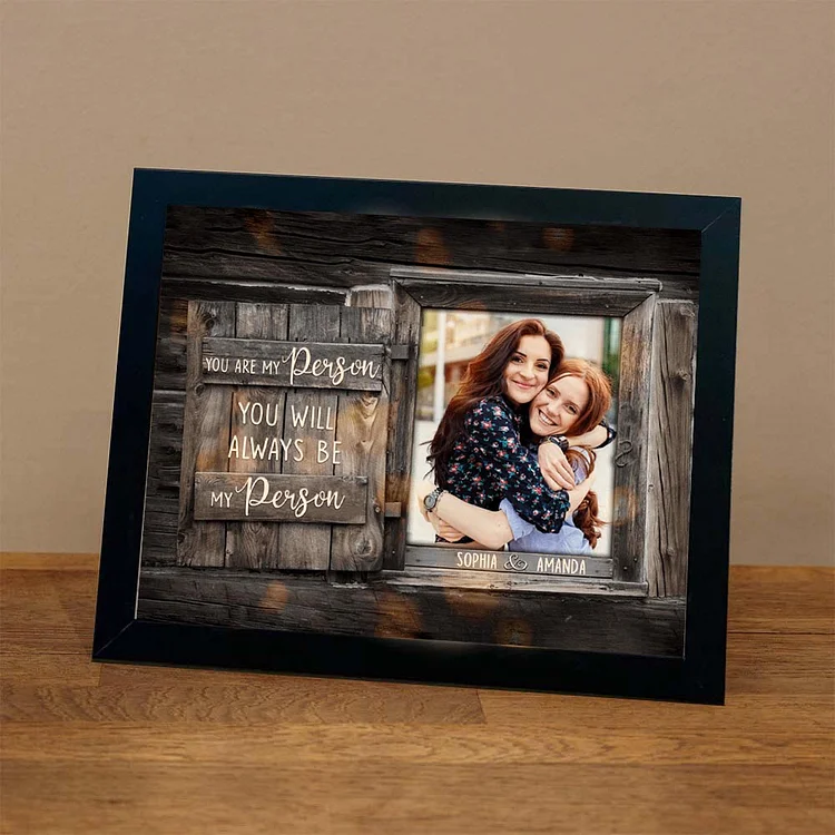 You Are My Person Photo Frame Personalized LED Light Shadow Box for Family