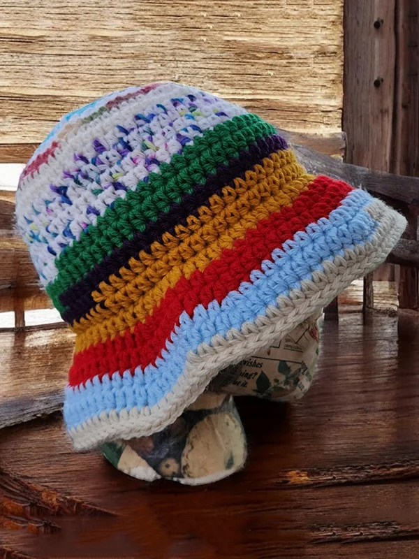 Crochet Bucket Hat,Cottton Summer Hat, Boho Bucket For Women Handmade Bucket Hat