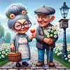 Old Couple-Full Square Diamond Painting(35x35cm)