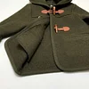Kid Baby Boy Wool Explosions Retro Horn Buckle Coats