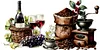 Caf&eacute; - peinture diamant perceuse ronde - 60*30cm (grande taille)
