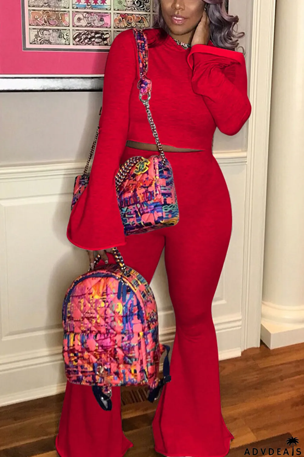 Pink Sexy Solid Patchwork Hooded Collar Long Sleeve Two Pieces