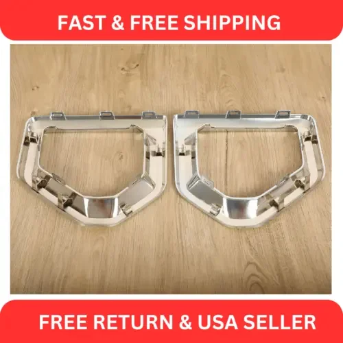 Dronehint Fog Light Trim Bezel Cover Chrome For GMC Sierra 1500 Denali 2019-2022 (For: GMC) Parts