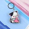 Bead Embroidery - Cat Beaded Counted Cross Stitch Keyring