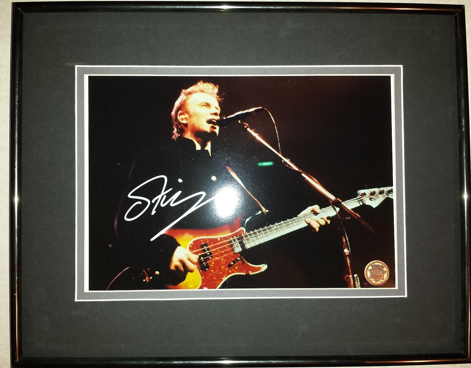 Sting 8x10 Signed Autographed Double Matted The Police GFA COA