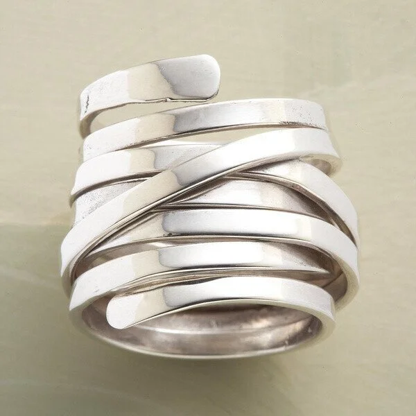 925 Sterling Silver Wrap Statement Ring
