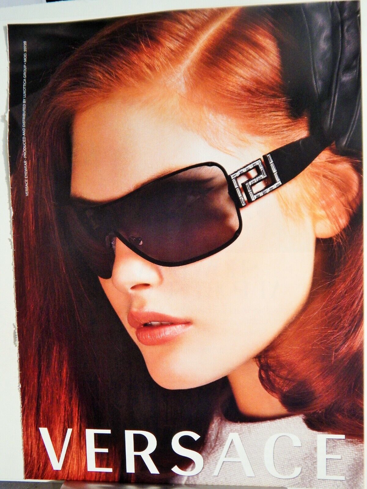 VERSACE LUXE EYEWEAR 2007 VTG Photo Poster painting AD, RARE EPHEMERA