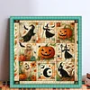 Patchwork Pumpkin Witch-11CT Stamped Cross Stitch 45*45cm/17.72*17.72in