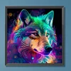 Diamond Painting-DIY Full Round Drill Colorful Wolf
