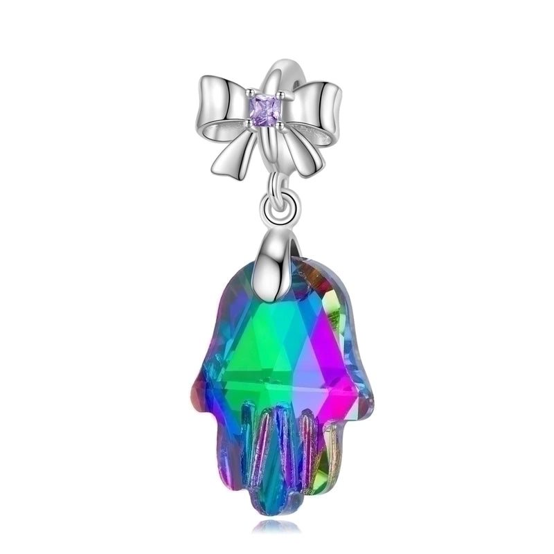 1 Piece 925 Sterling Silver Artificial Crystal Zircon Star Heart Shape Jewelry Accessories