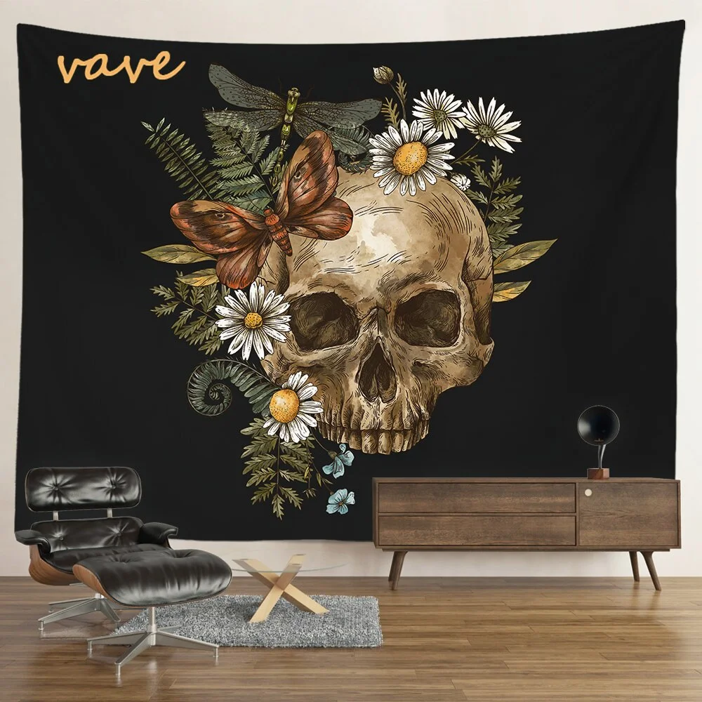 Nigikala Magic Vintage Tarot Mushroom Tapestry Wall Hanging Trippy Butterfly Mandala Hippie Aesthetic Tapestry Sun and Moon