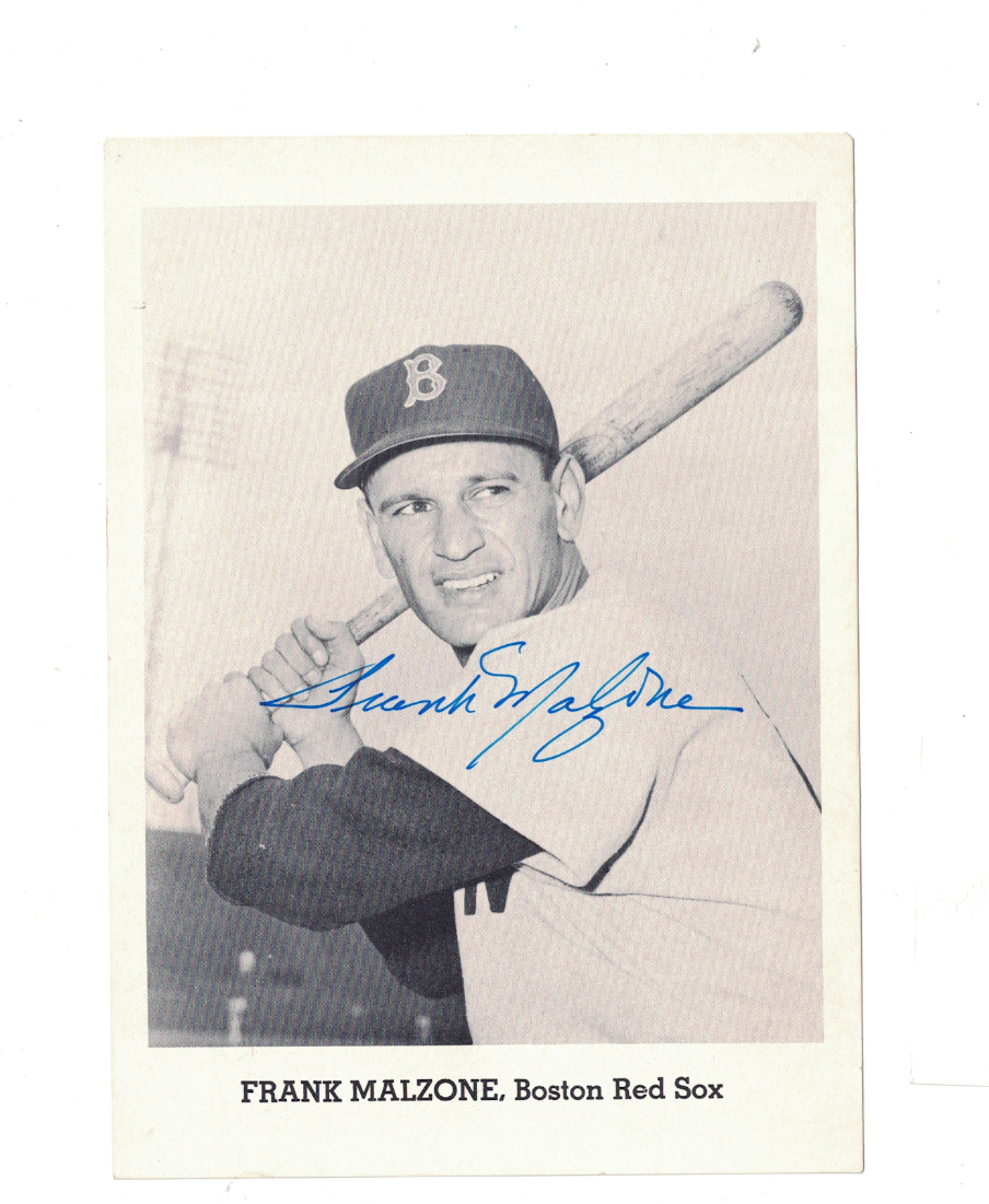 Frank Malzone Boston Red Sox Signed Team Issue 5x7 Photo Poster painting W/Our COA