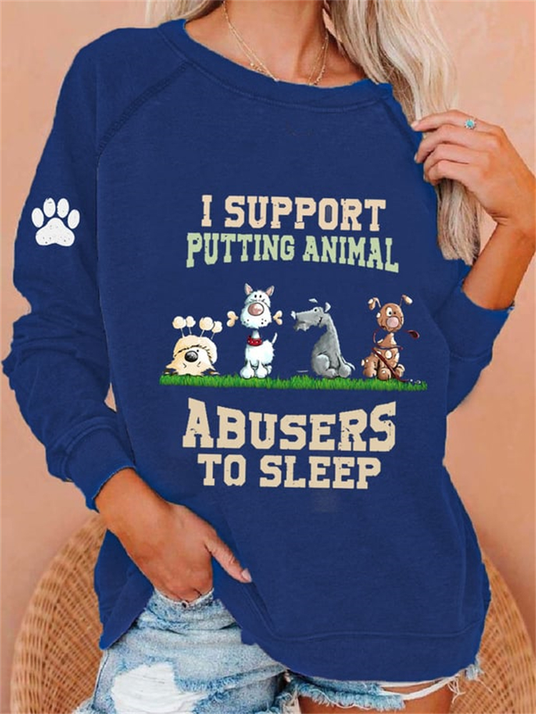Punish Animal Cruelty Cute Dogs Paw Sweatshirt wearshes