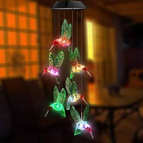 2021 Solar-Powered Dangling Hummingbird Lights