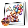 Diamond Painting-DIY Crystal Rhinestone Birthday Teddy Bear
