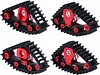 TRX4M Snow Tires, 4 Pcs Snow Tires Sets Simulate Carload Tracks Wheel Sandmobile Conversion for 1/18 RC Crawler TRX4M Upgrades (Black)