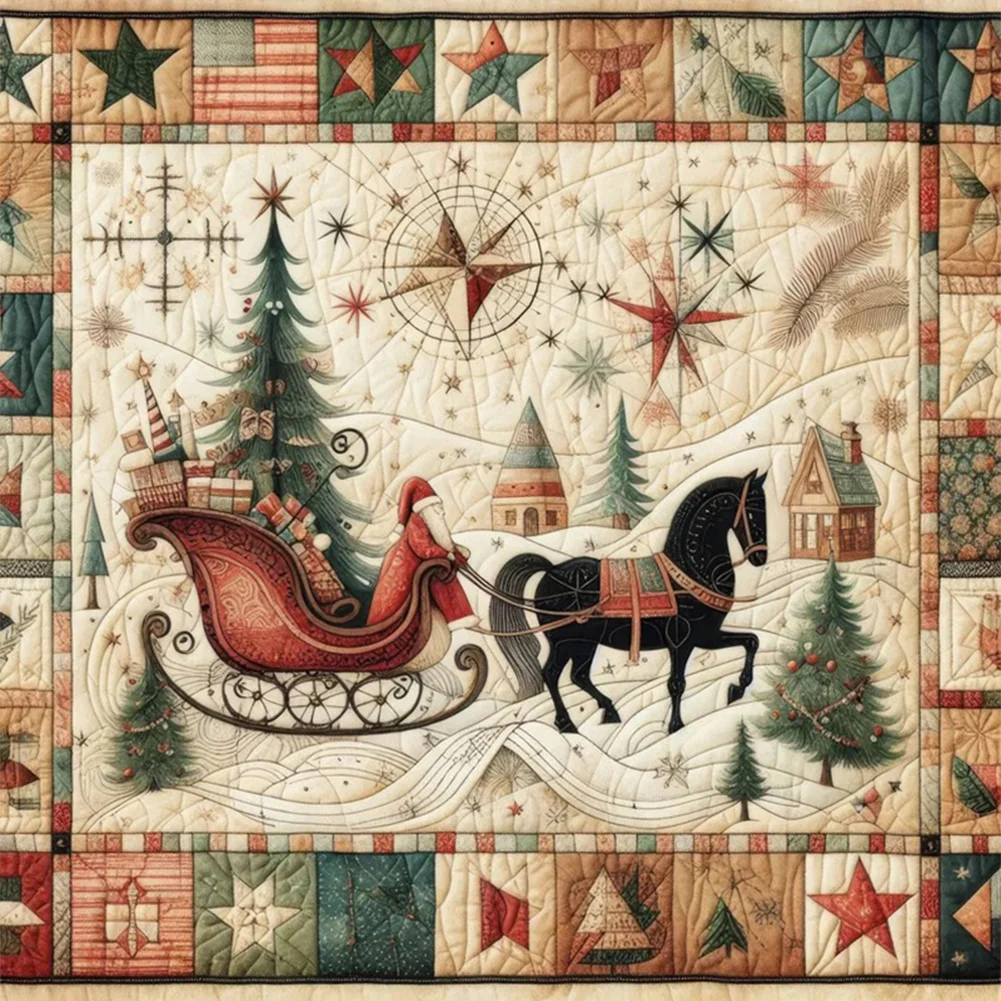 11CT Stamped Cross Stitch Pillowcase - Sleeping Hedgehog(Canvas|45*45CM) - Eco-Friendly Cotton Thread