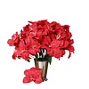 10 Bushes | Red Artificial Silk Tiger Lily Flowers, Faux Bouquets