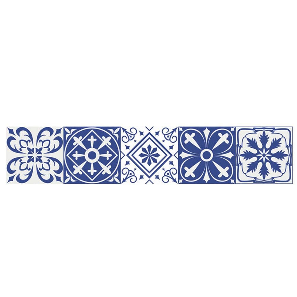 

Mediterranean Style Vintage Flower Square Self Adhesive PVC Tile Stickers, And, 501 Original