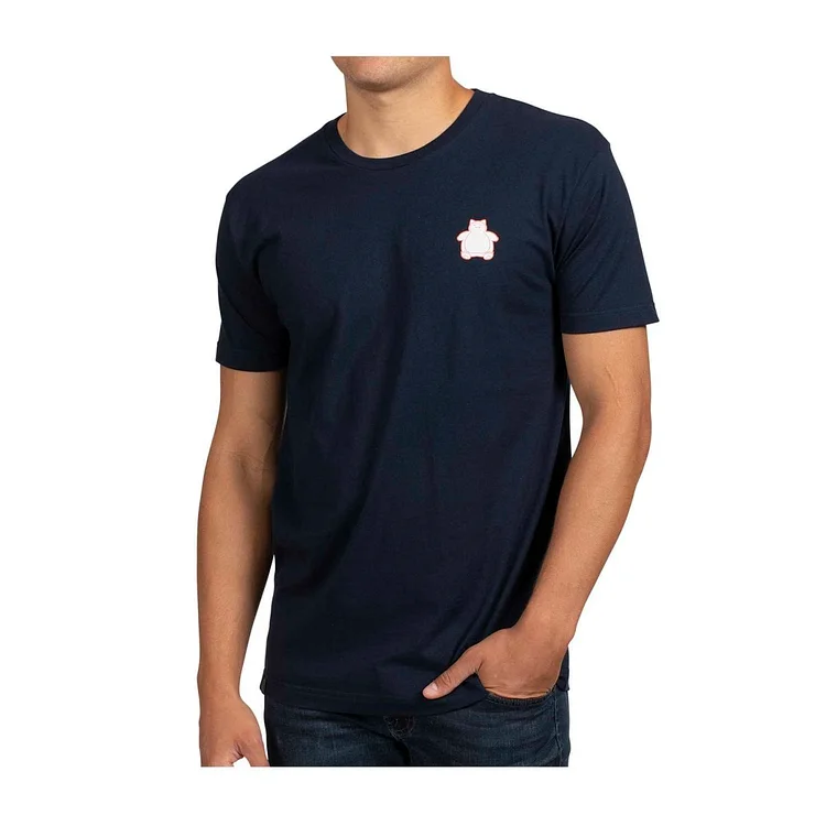 Gigantamax Snorlax Navy Relaxed Fit Crew Neck T-Shirt - Adult