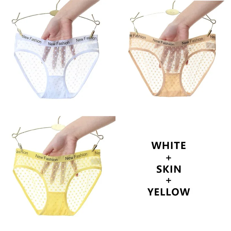 Meet'r 3Pcs/lot Seamless Panty Set Underwear Sexy Female Transparent Intimates Low-Rise Briefs Japanese G String Lingerie