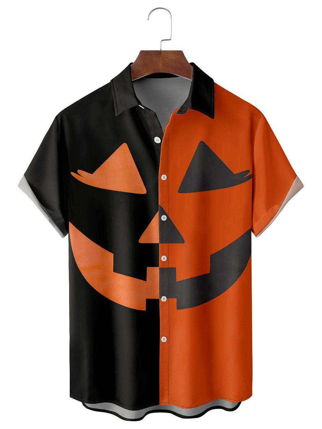 Men's Halloween Grimace Patchwork Shirt