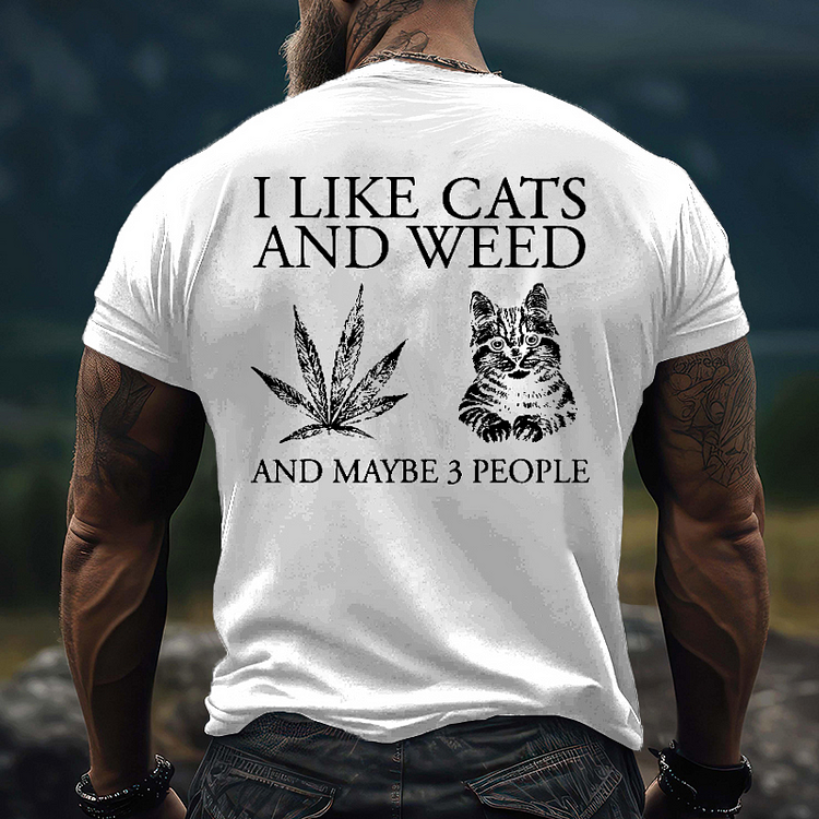 I Like Cats  And Maybe 3 People T-shirt