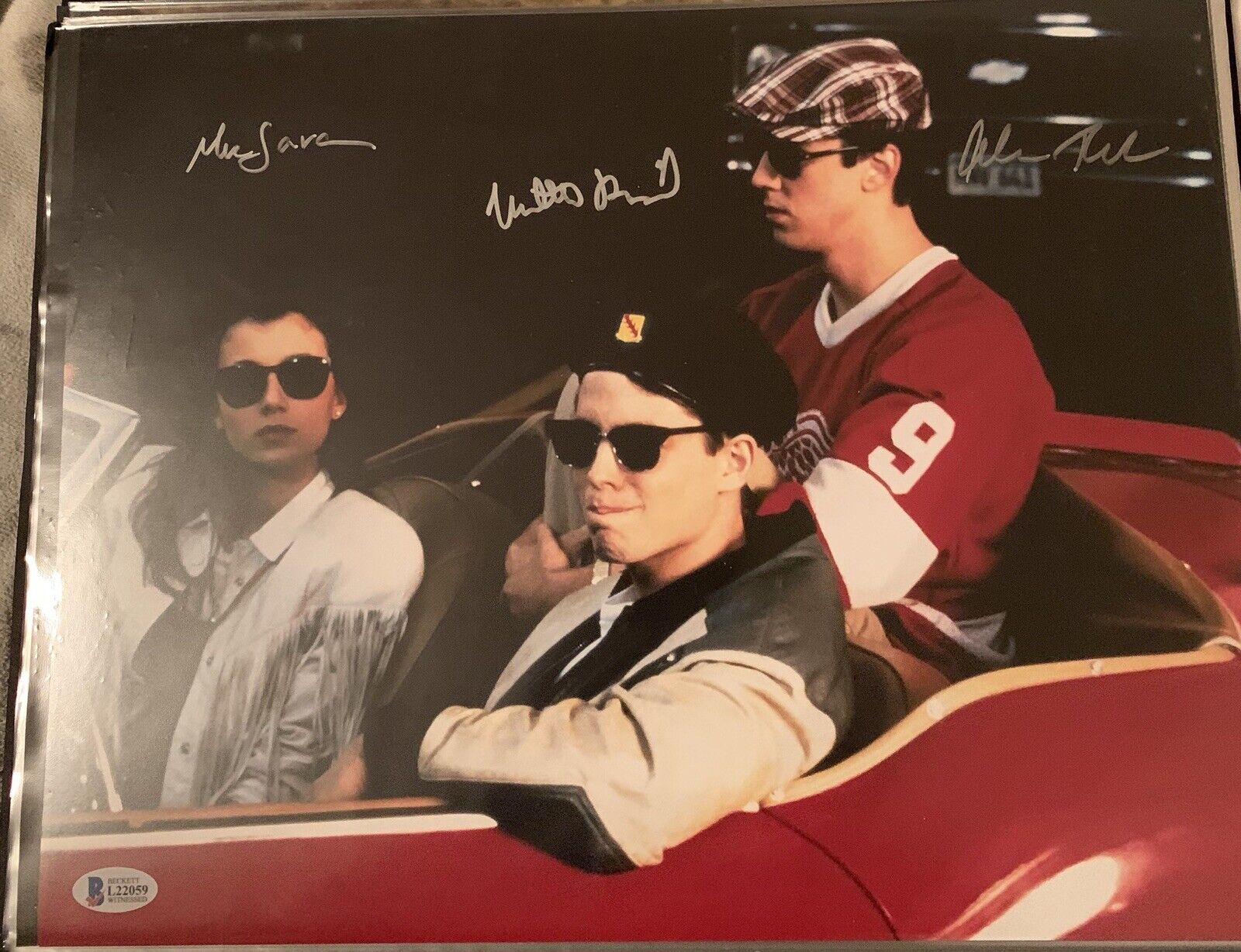 ferris bueller's day off Signed Photo Poster painting Pic Alan Ruck Mia Sara Matthew Broderick