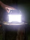 Solar Camping Lantern Long Range Portable Lantern Lamp Waterproof (Black)