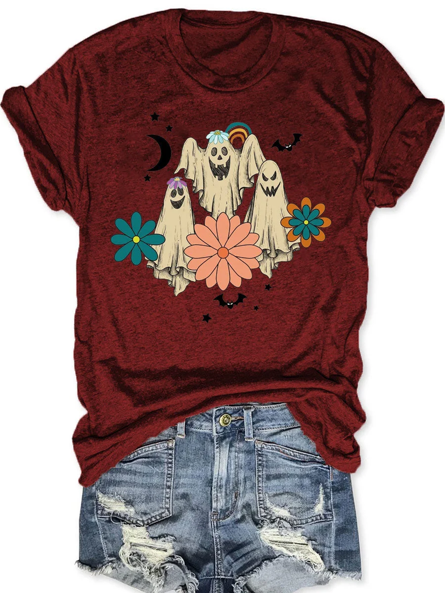 Retro Floral Ghost T-shirt