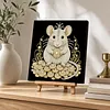 DIY Pearl Painting Mouse for Home Wall Decor with Frame(30x30cm)