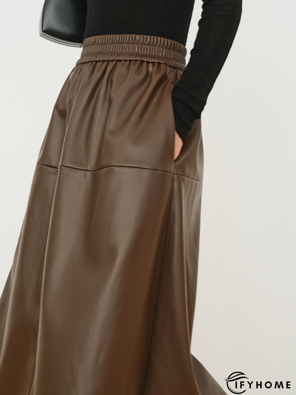 Plain Pu Elegant Skirt | IFYHOME