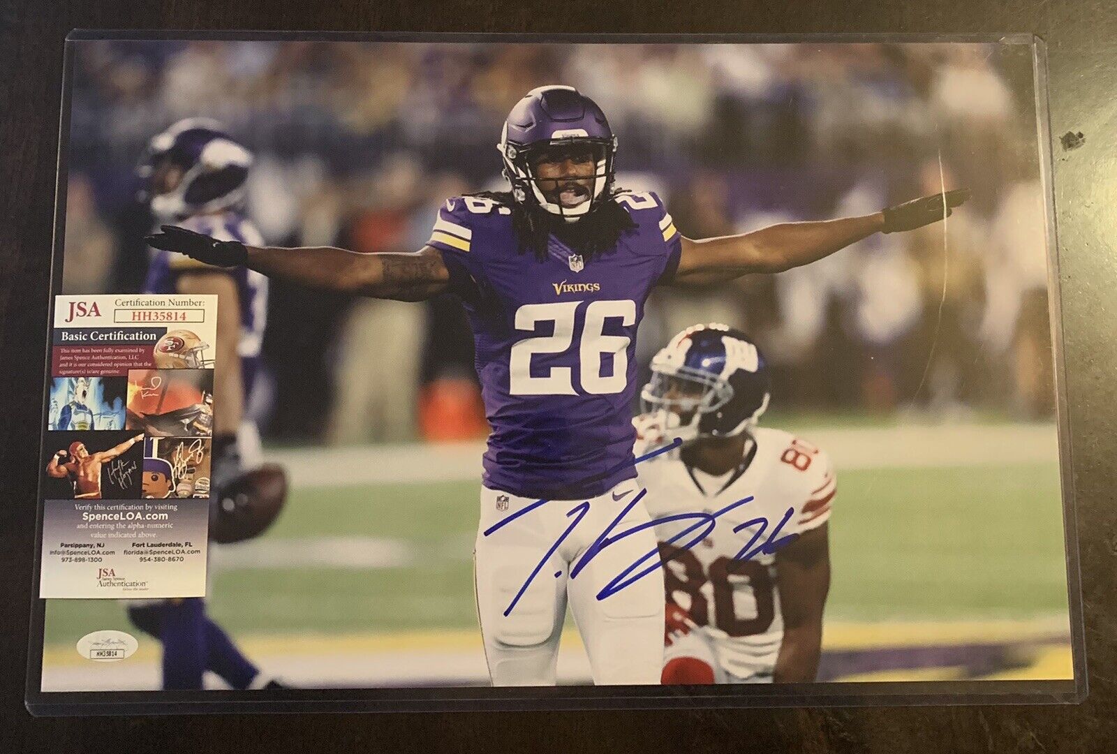 TRAE WAYNES 11x17 Signed Photo Poster painting VIKINGS FOOTBALL JSA/COA HH35814