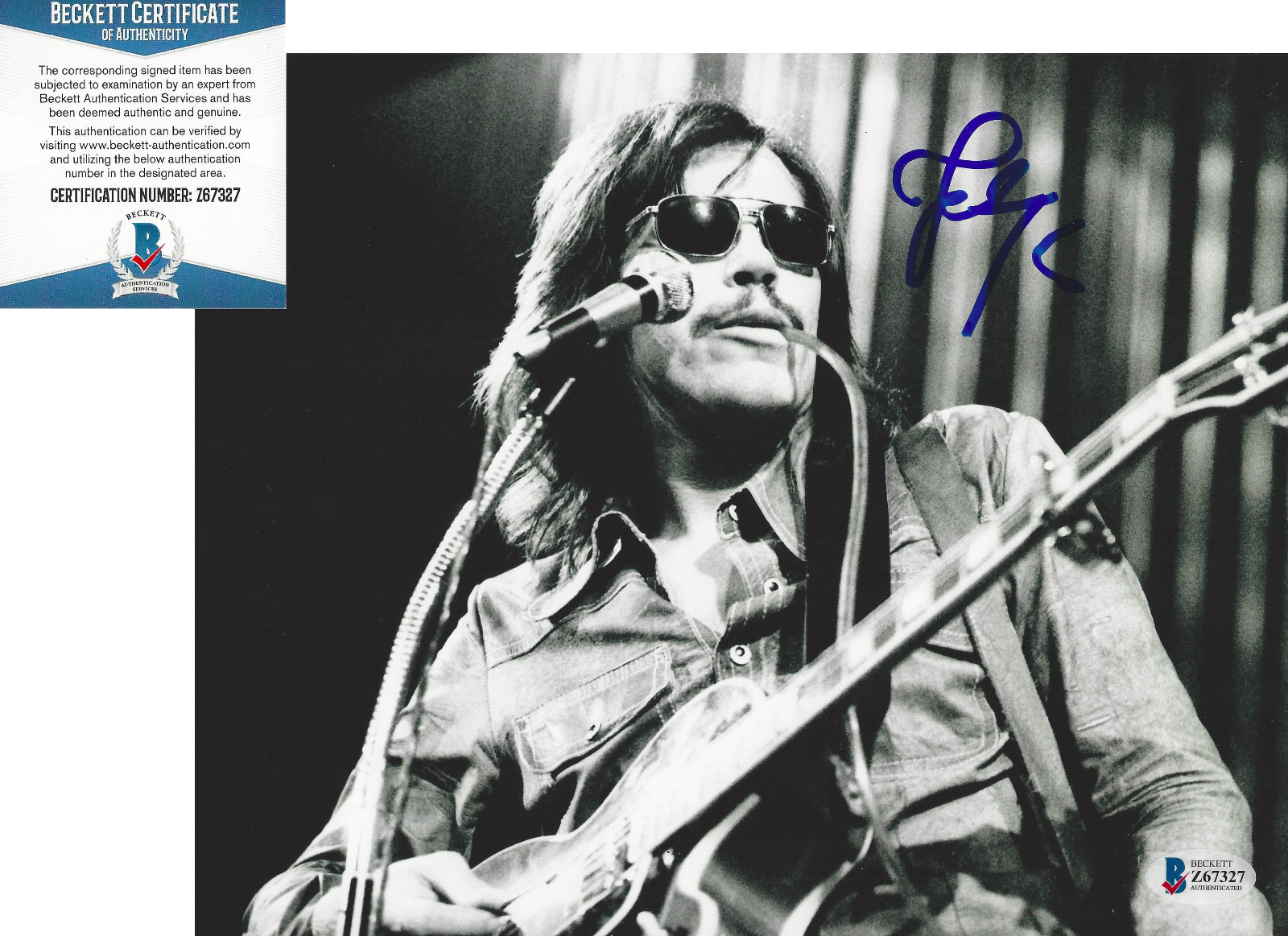 JOHN KAY - STEPPENWOLF BAND LEAD SINGER - SIGNED 8x10 Photo Poster painting K BECKETT COA BAS