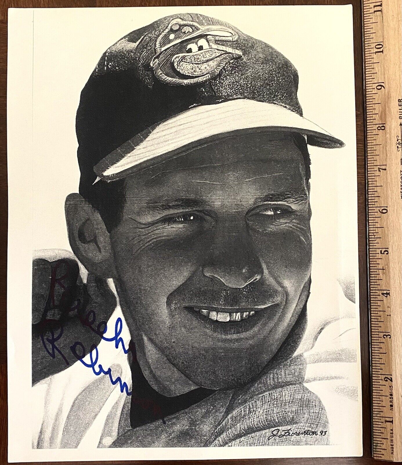 Brooks Robinson Signed 8.5x11 Photo Poster painting Autographed Baltimore Orioles HOF COA