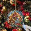 8Pcs DIY Christmas Tree Diamond Painting Pendant（Single Sided)